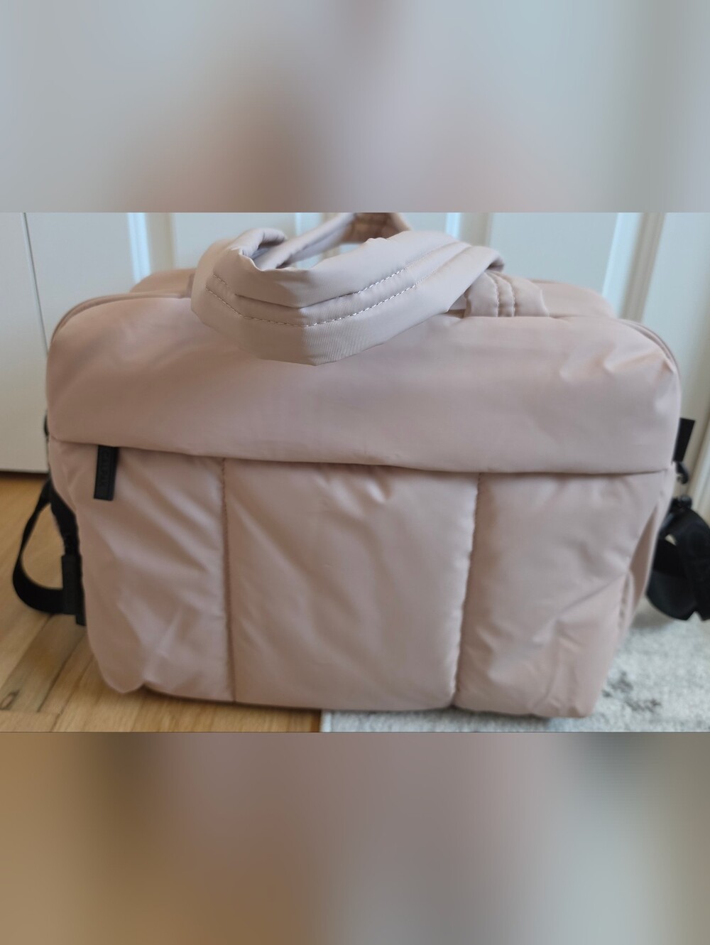 Calpak Luka Duffel In Blush Pink Quilted Tote Bag